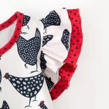 Count Your Chickens Girl's Double Flutter Sleeve Top