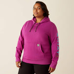 Ariat Rebar Graphic Hoodie- Willow/Maui Blue