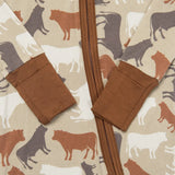 Cow Camo Baby Bamboo Zippy