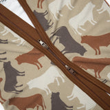 Cow Camo Baby Bamboo Zippy