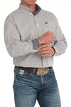 Cinch Men's White Striped Shirt