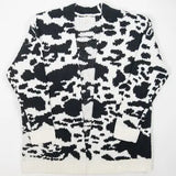 Western Black Cow Print Luxe Cardigan