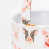Watercolor Little Piggies Easter Basket