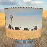 Hereford Cow Herd  Lampshade Round