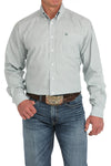 Cinch Men's Green & White Medallion Print Shirt