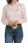 Cinch Women's Pink Geo Print Shirt
