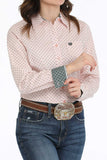 Cinch Women's Pink Geo Print Shirt