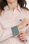 Cinch Women's Pink Geo Print Shirt