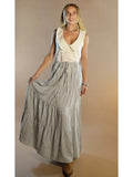 The Virginia Maxi Blue Striped Skirt