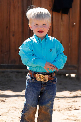 Cinch Toddler Boys Turquoise Shirt
