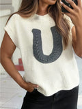 Horseshoe Ribbed Sweater Vest