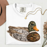 Faux Patch Camo Duck Comfort Colors Graphic Tee