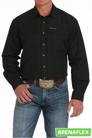 Cinch Men’s Black Ripstop Shirt