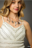 Textured Ruffle Trim Smocked Cami
