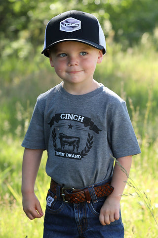 Cinch Toddler Boy's Denim Gray Tee