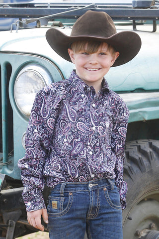 Cinch Boy's Paisley Shirt