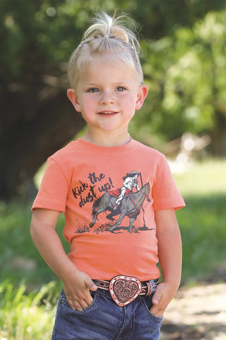 Cruel Toddler Girl's Coral Kick The Dust Up Tee