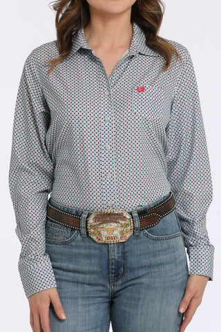 Cinch Women's Gray Arenaflex Medallion Print Shirt