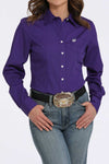 Cinch Women's Solid Purple Shirt