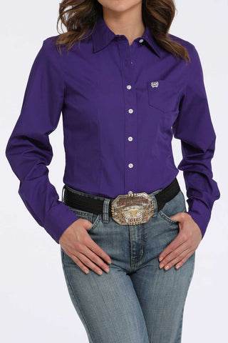 Cinch Women's Solid Purple Shirt