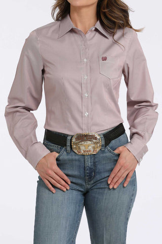 Cinch Women's Tencel Pink Stripe Shirt