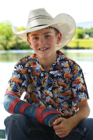 Cinch Boy's Aloha Angus Camp Shirt