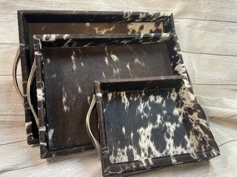 Decorative Cowhide Tray