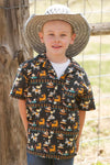 Cinch Boy's Funny Farm Camp Shirt