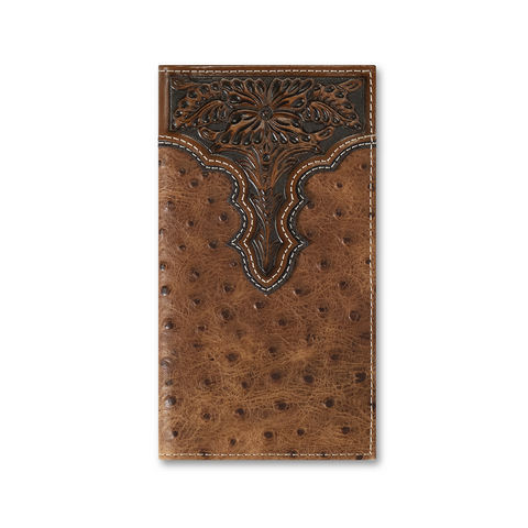 Ariat Ostrich Floral Print Wallet