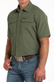 Cinch Men's Solid Olive Arneaflex Shirt