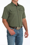 Cinch Men's Solid Olive Arneaflex Shirt