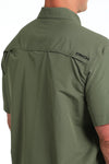 Cinch Men's Solid Olive Arneaflex Shirt