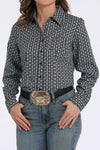 Cinch Women's Black Geo Print Shirt