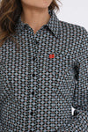 Cinch Women's Black Geo Print Shirt