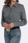 Cinch Women's Black Geo Print Shirt