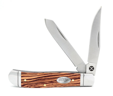 Hooey Zebra Wood Trapper Knife
