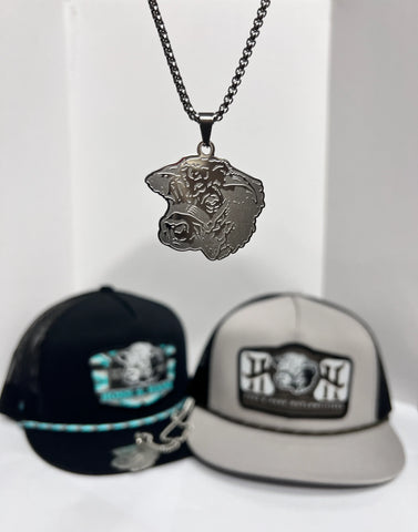 Cow- Stainless Steel Necklace and Pendant - (Adult 22”)