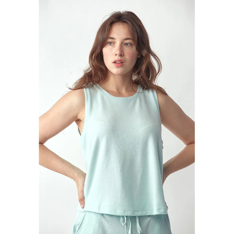 Risen Women's Ultra Soft Lounge Set - ( tank and pants) in mint