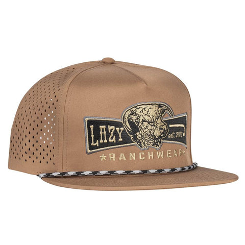 Lazy J Tan Diamond Banner Cap