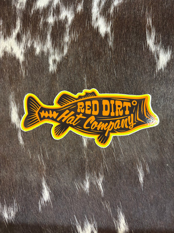 Red Dirt Hat Co. Neon Bass Decal