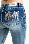Grace Aztec Embroidery Jr Bootcut