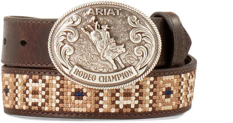 Ariat Boy’s Rattlesnake Embroidered Western Belt