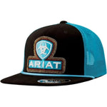 Ariat Roughout Braid Black Turquoise Cap