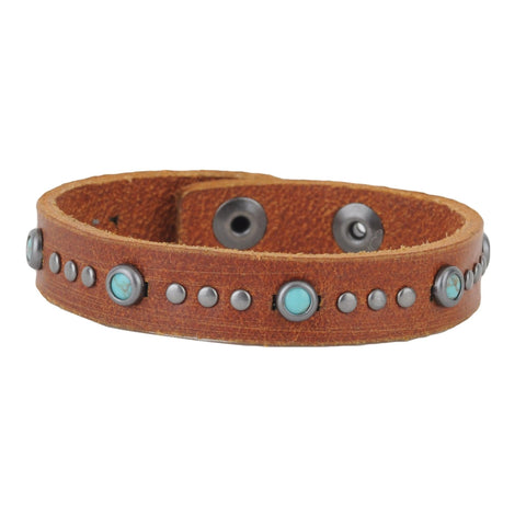 Skinny Turquoise Studded Bracelet