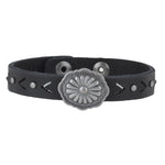 Thin Concho Bracelet-Black