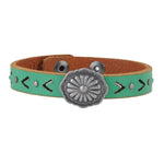 Thin Concho Bracelet- Turquoise