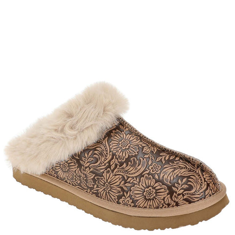 Very G Women's Lolly Tooled Nude Slipper