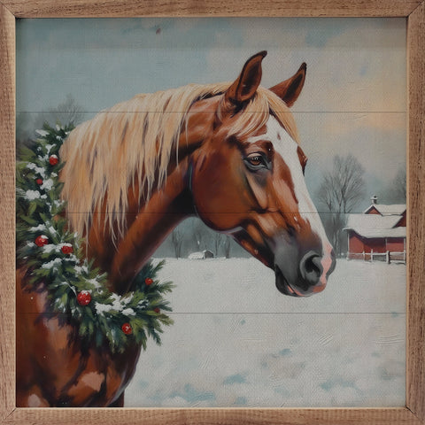 Horse with Wreath Sign