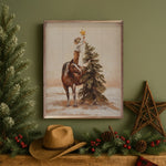 Young Cowboys Christmas Sign