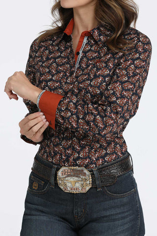 Cinch Women's Navy Paisley Shirt
